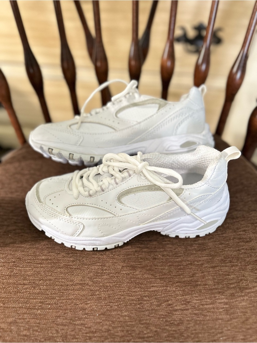 Danskin Now White Lace-Up Platform Sneakers Women’s Size 6 - Picture 7 of 8